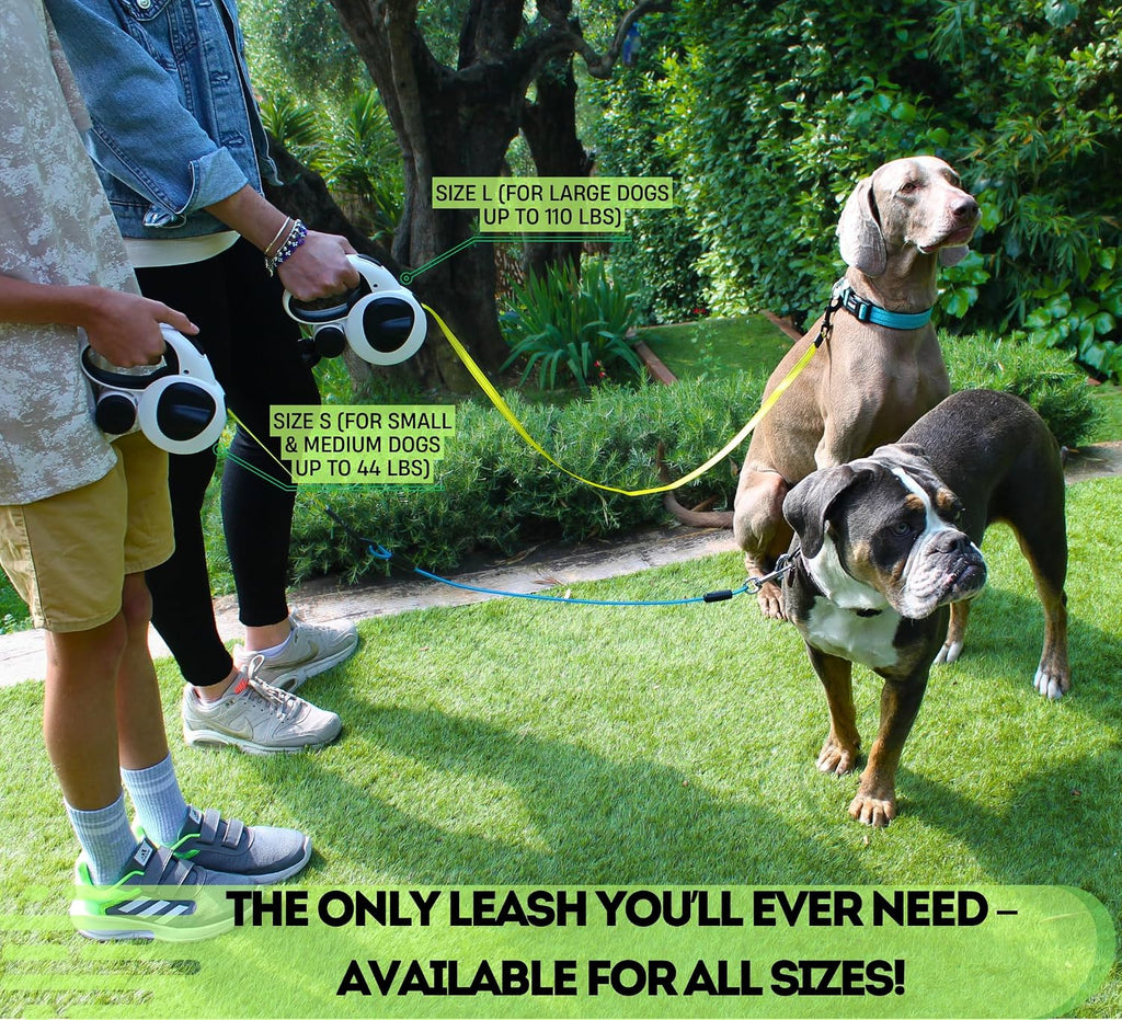 Snuggle Paws All-in-One Heavy Duty Retractable Dog Leash for Medium Dogs