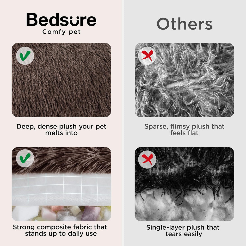 Bedsure SupportMax® Calming Dog Beds Large Sized Dog Washable Pet Bed,36in