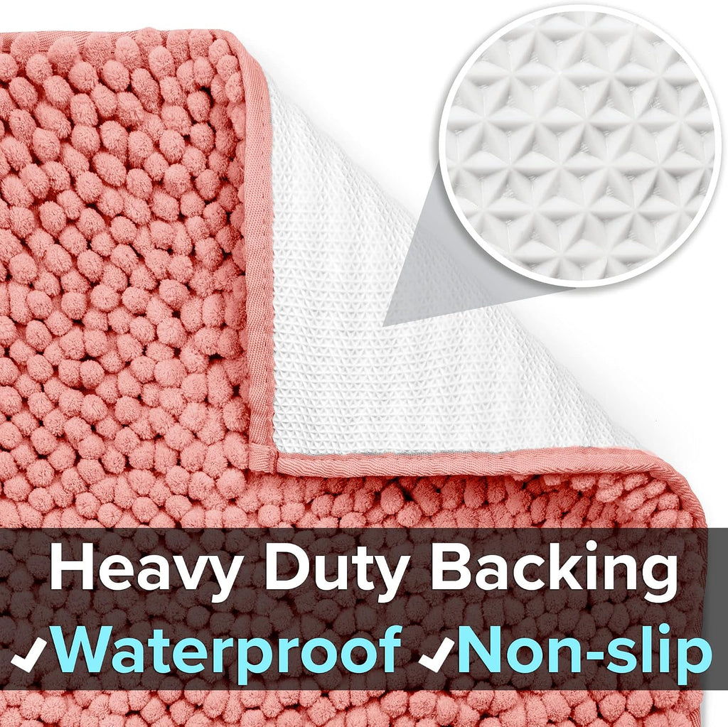 CatGuru Cat Litter Mat, Medium, Extra Large, XXL, Waterproof Litter Box Mat, Non Slip Kitty Litter Mat, Machine Washable Litter Trapping Mat, Soft Litter Tray, Cat Stuff (XL, Coral/Heavy-Duty)