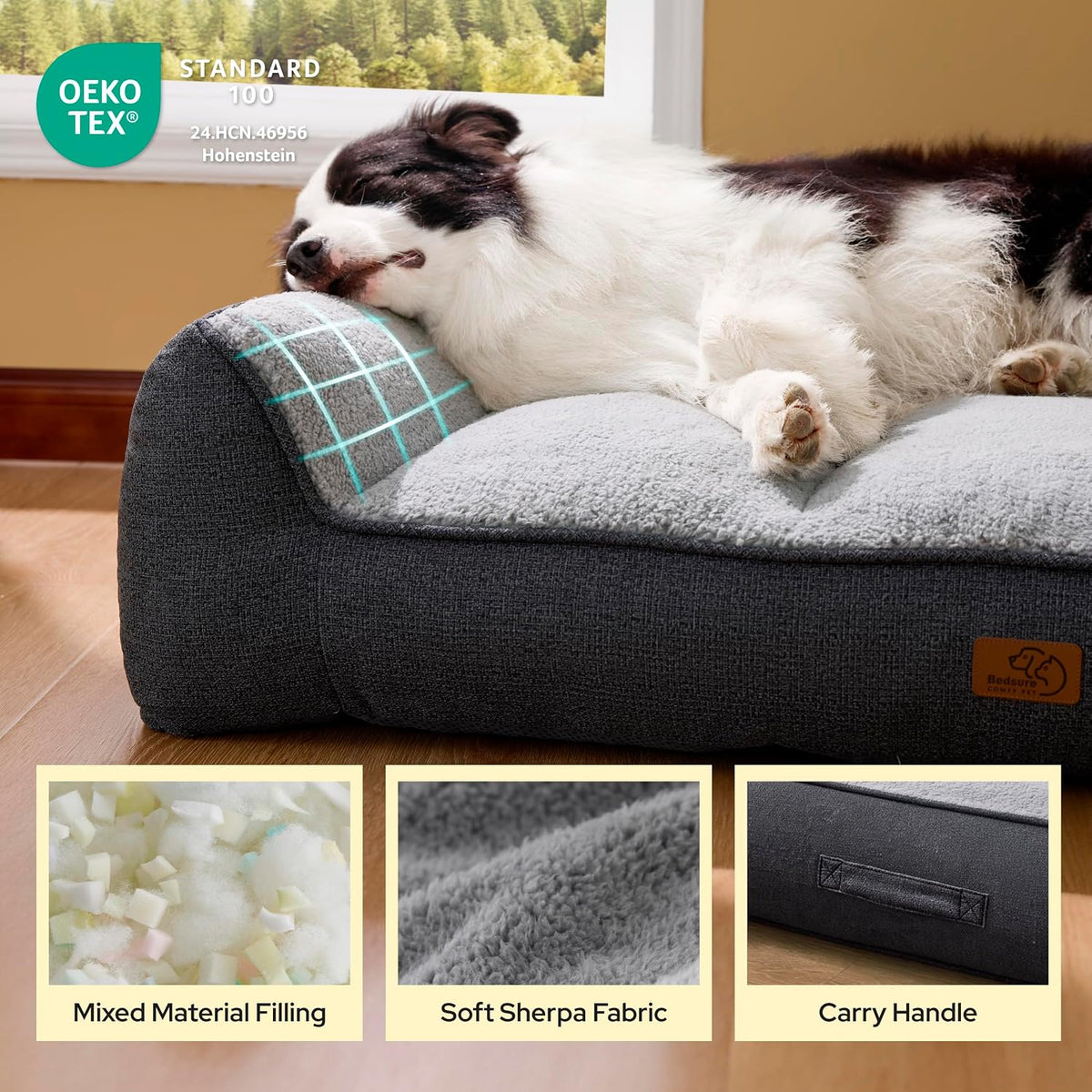 Bedsure SupportMax® Self Warming Orthopedic Dog Beds Large Sized Dog XL