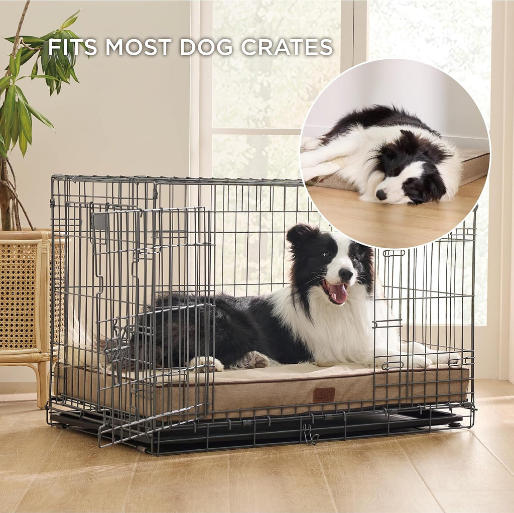 Bedsure Memory Foam Dog Beds Large Sized Dog, Orthopedic Crate Pads, 35x22