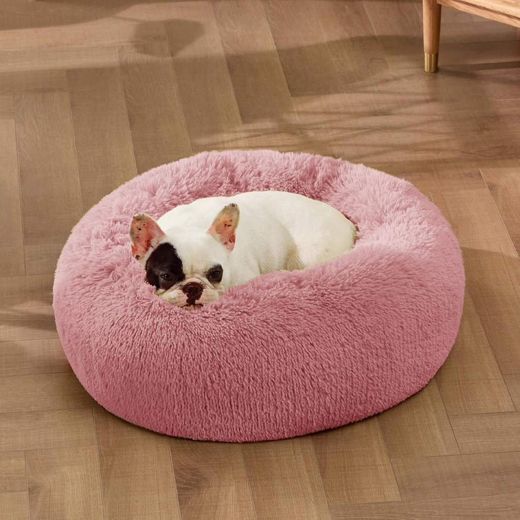 Bedsure Calming Small Dog Bed Donut Washable Cat＆Puppy Bed,23 inches