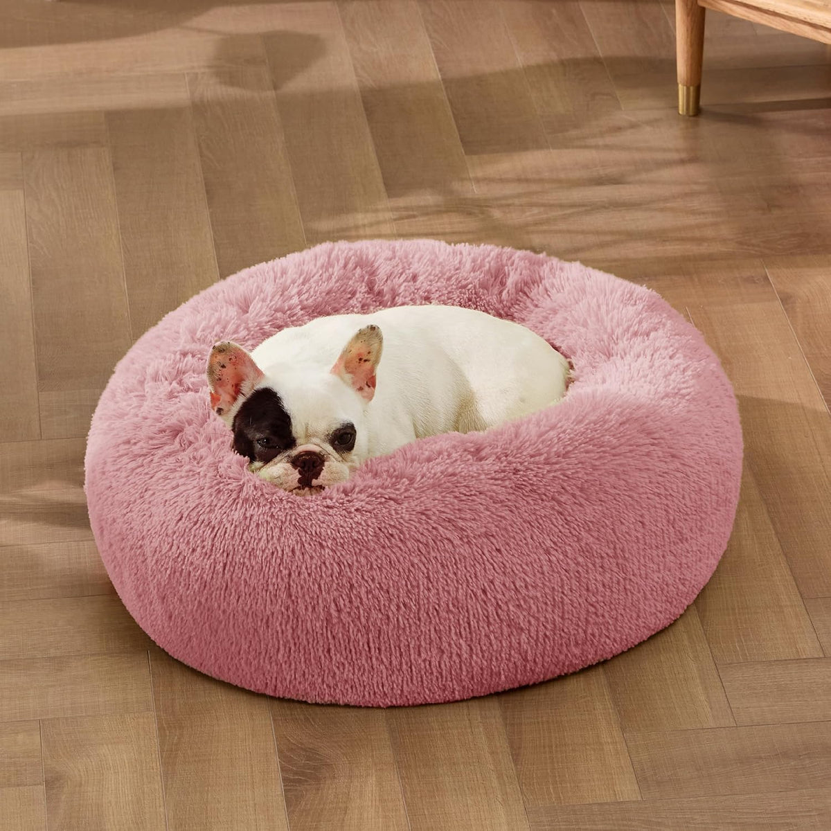Bedsure Calming Small Dog Bed Donut Washable Cat＆Puppy Bed,23 inches
