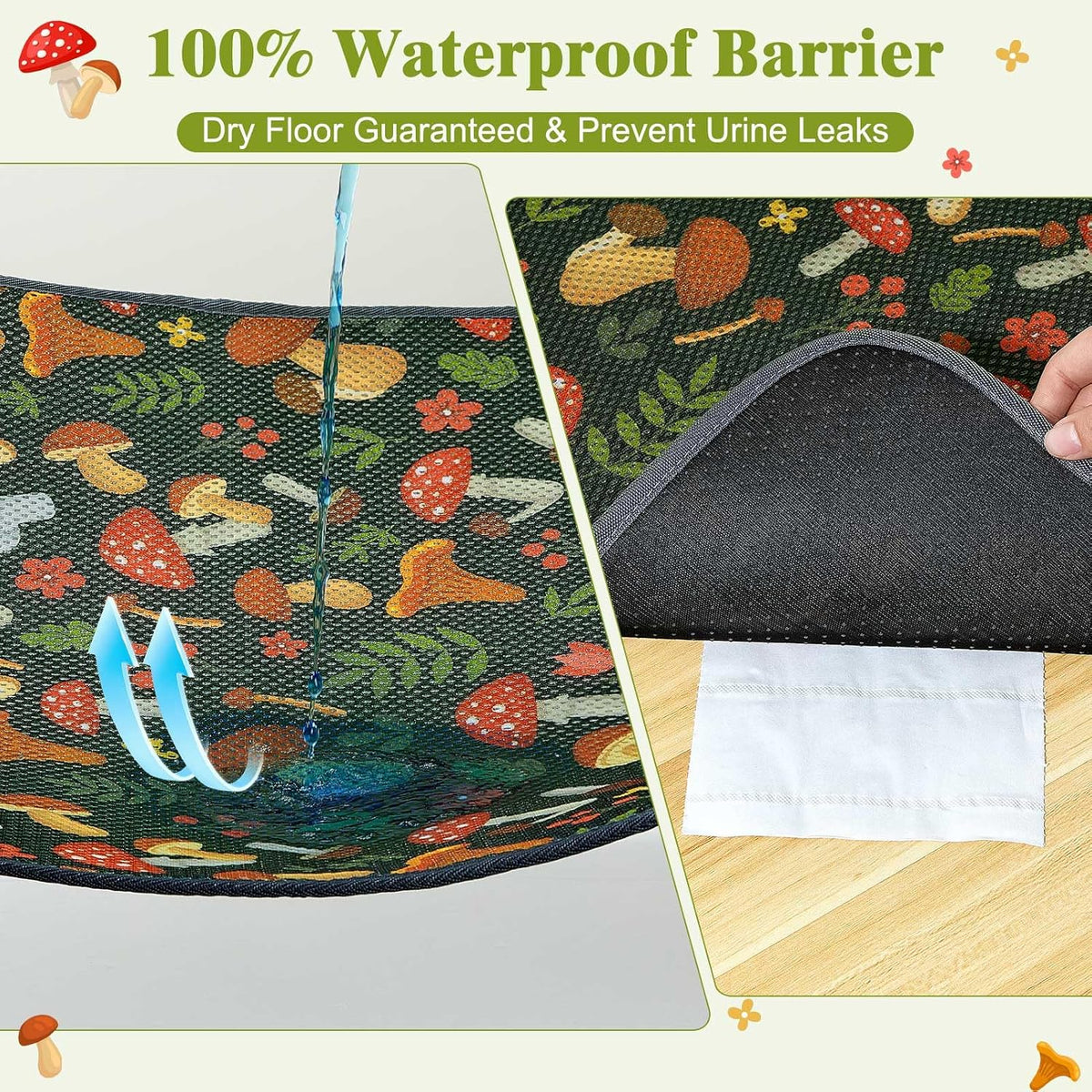 Unicorn Catcher 33"x22" Cat Litter Mat Machine Washable Litter Trapping Pad