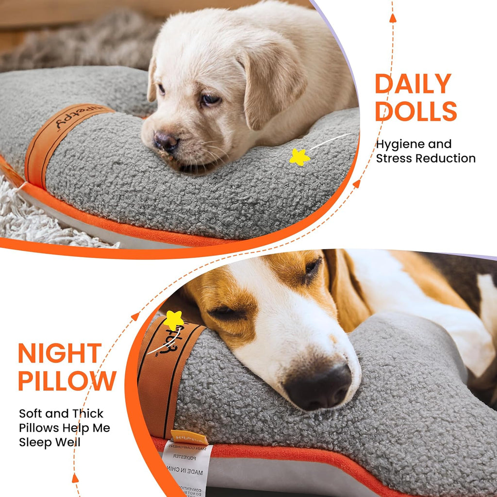 HiPetpy Dog Pillow, Soft Dog Pillows for Dogs, Head & Neck Support for Dog
