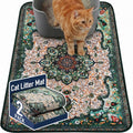 Hompet Cat Litter Mat 2 Pack, 24x36 Large Machine Washable Trapping Mats for Cats, Super Absorbent & Urine-Proof Cat Litter Box Mat for Floor, Waterproof & Non Slip Kitty Litter Rug
