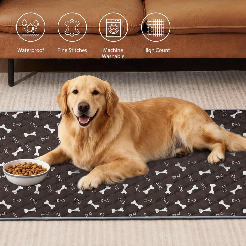 Eterish Washable Pee Pads for Dogs Large/Extra Large 36'' x 41'' 2 Pack | Reusable Absorbent Pet Puppy Dog Training Pads Non-Slip, Waterproof Whelping Potty Pads for Dogs Leak-Proof