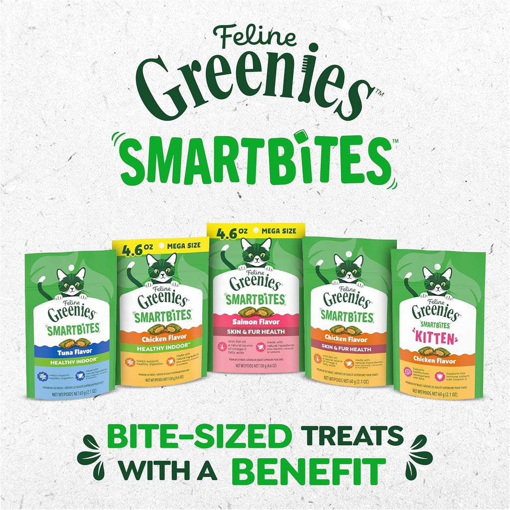 Greenies Feline Smartbites Healthy Indoor Cat Treats, Chicken, 16 oz