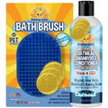 Bodhi Dog Shampoo Brush & Oatmeal Shampoo and Conditioner Bundle - Soothes and Moisturizes Dry, Itchy Skin - Bath Bundle for Shower, Showerhead, Sprayer & Bathing