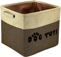 PET ARTIST Dog Toy Basket, Large Collapsible, Brown, L:15"x13"x12"