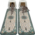 Hompet Cat Litter Mat 2 Pack,18x54 Large Machine Washable Trapping Mats for Cats, Super Absorbent & Urine-Proof Cat Litter Box Mat for Floor, Waterproof & Non Slip Kitty Litter Rug