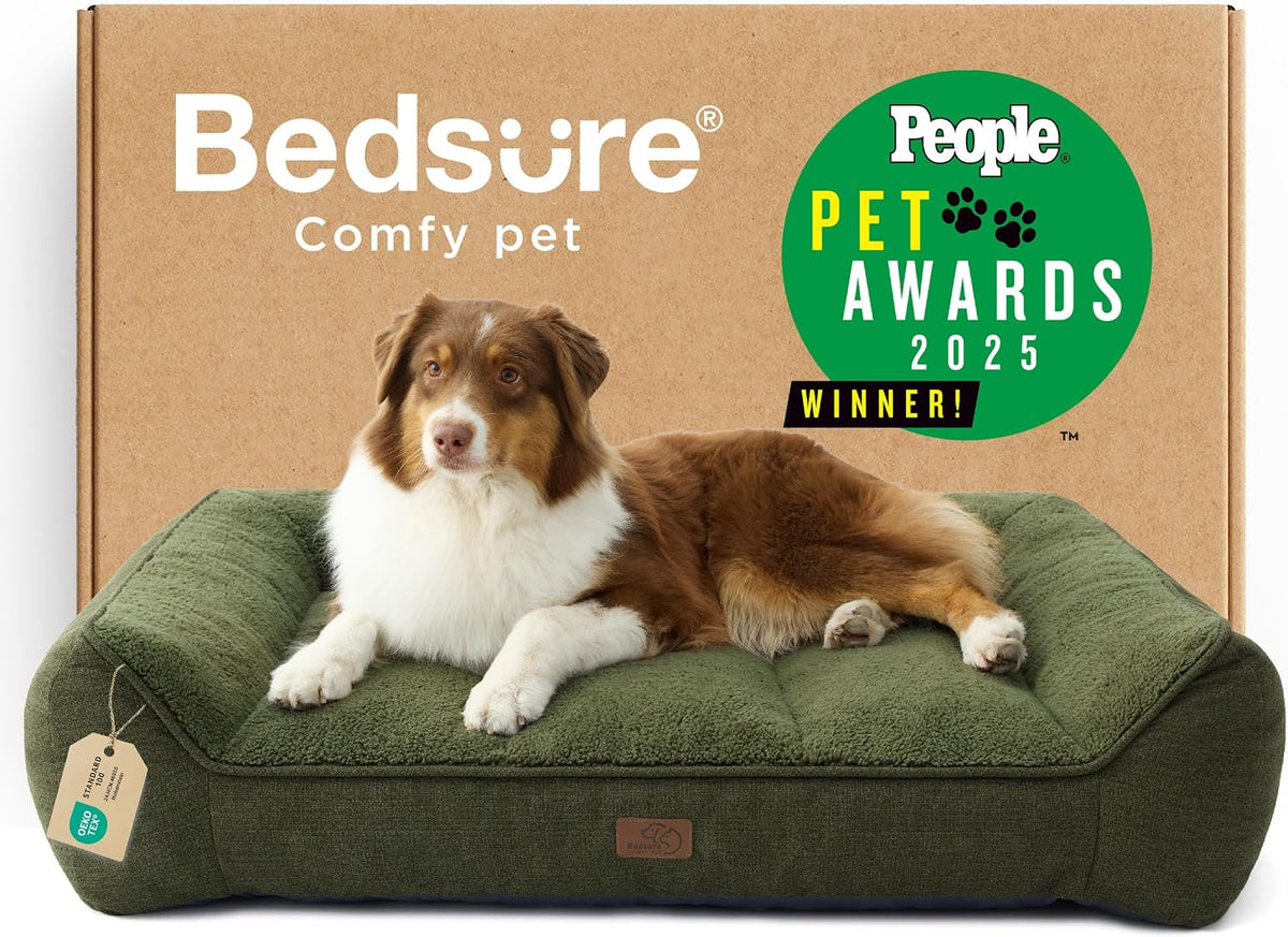Bedsure SupportMax® Extra Thick Orthopedic Dog Beds Large Sized Dog