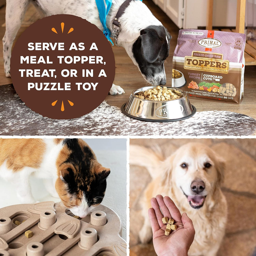 Primal Dog Food Toppers & Cat Food Toppers, Cupboard Cuts, Grain Free Meal Mixers with Probiotics, Raw Freeze Dried Dog Treats & Cat Treats, Great for Training (Chicken, 3.5 oz) (Pack of 2)