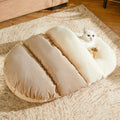 Romaneco Cat Bed - Pet Slipper Cave Bed for Indoor Cats and Small Dogs, Self Warming, Cozy & Soft Plush, Anti-Slip & Durable, Washable for Kittens and Puppies Under 15 lbs (24"x16", M, Light Brown)