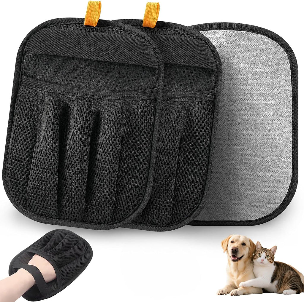2Pcs Pet Hair Removal Gloves Cat & Dog, Upgraded Reusable Pet Hair Remover