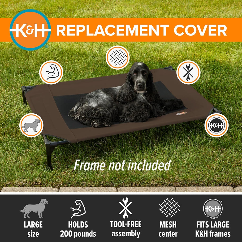 K&H Outdoor Elevated Dog Bed Pet Cot Replacement Cover, Large 42x30in