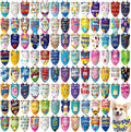 Huhumy 100 Pcs Birthday Dog Bandanas Bulk Bandanas for Medium Large Dogs