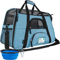 PetAmi Airline Approved Pet Carrier for Cats & Small Dogs, Small Light Blue