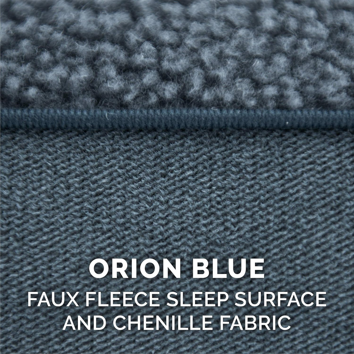 Furhaven Orthopedic Dog Bed for Large Dogs w/ Removable Bolsters & Washable Cover, For Dogs Up to 95 lbs - Sherpa & Chenille Sofa - Orion Blue, Jumbo/XL
