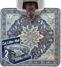 Hompet Cat Litter Mat 2 Pack, 36x36 Large Machine Washable Trapping Mats for Cats, Super Absorbent & Urine-Proof Cat Litter Box Mat for Floor, Waterproof & Non Slip Kitty Litter Rug