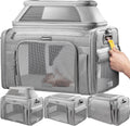 Top-Expandable Pet Carrier with Treat Pet Window,18x11x11 Airline Approved