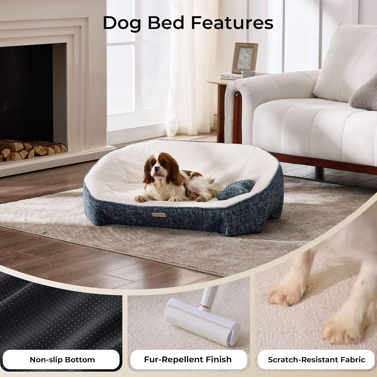 Dog Bed for Medium Sized Dog, Extra Thick Memory Foam, 3 Covers