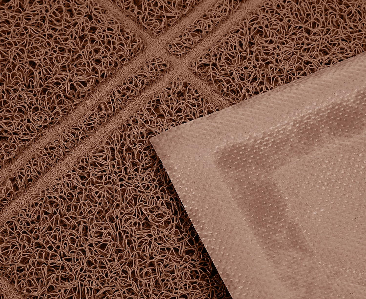 Amazon Basics Less-Mess Cat Litter Box Mat, 24" x 35", Unscented, Brown