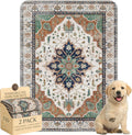 Washable Pee Pads for Dogs,Great Urine Absorbent Reusable Puppy Training Pads,Waterproof,Leak-Proof & Non-Slip Potty Pads for Whelping,Crate,Playpen,Bed.(Dark Teal Floral,18"x24")