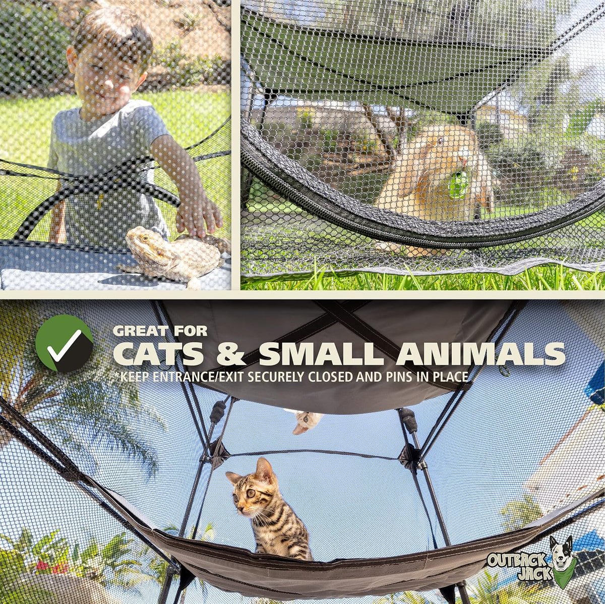 Outback Jack Catio Outdoor Cat Enclosure, Portable Play Tent, Multi Cat Use