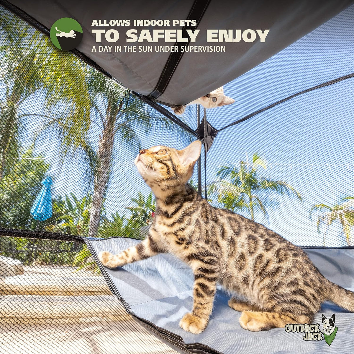 Outback Jack Catio Outdoor Cat Enclosure, Portable Play Tent, Multi Cat Use