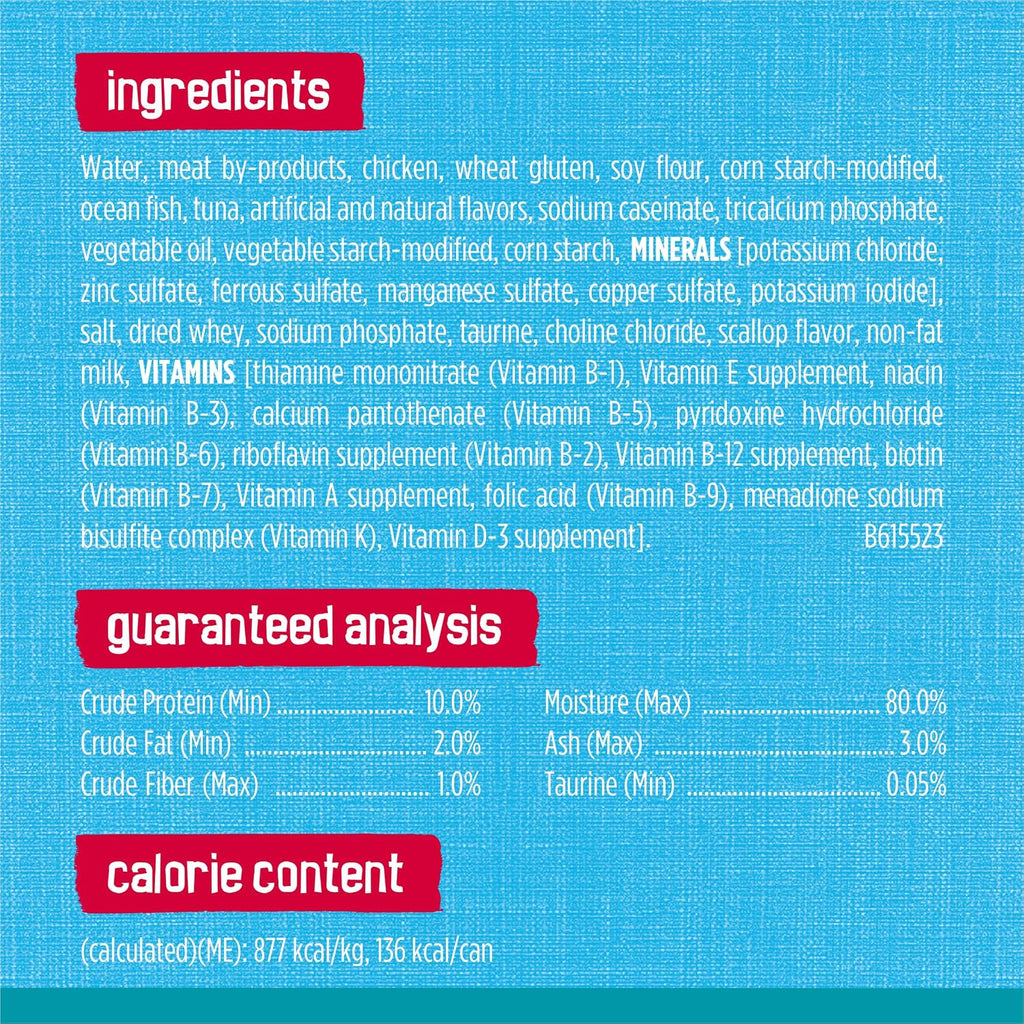 Purina Friskies Tasty Treasures Wet Cat Food, Scallop Flavor, (24) 5.5 oz