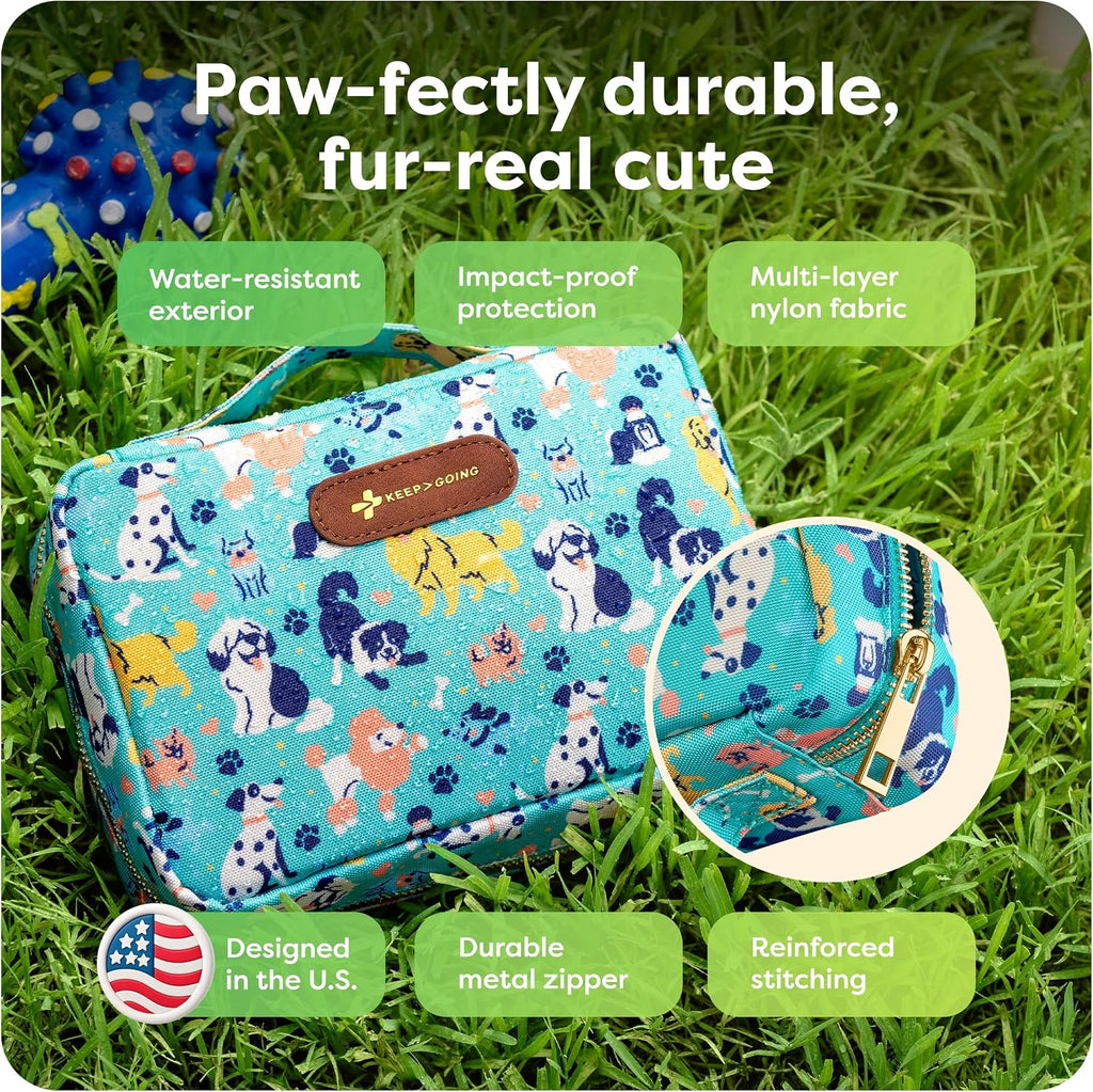 KeepGoing Pet First Aid Kit for Dogs & Cats, 99 Pc. Travel Emergency Kit