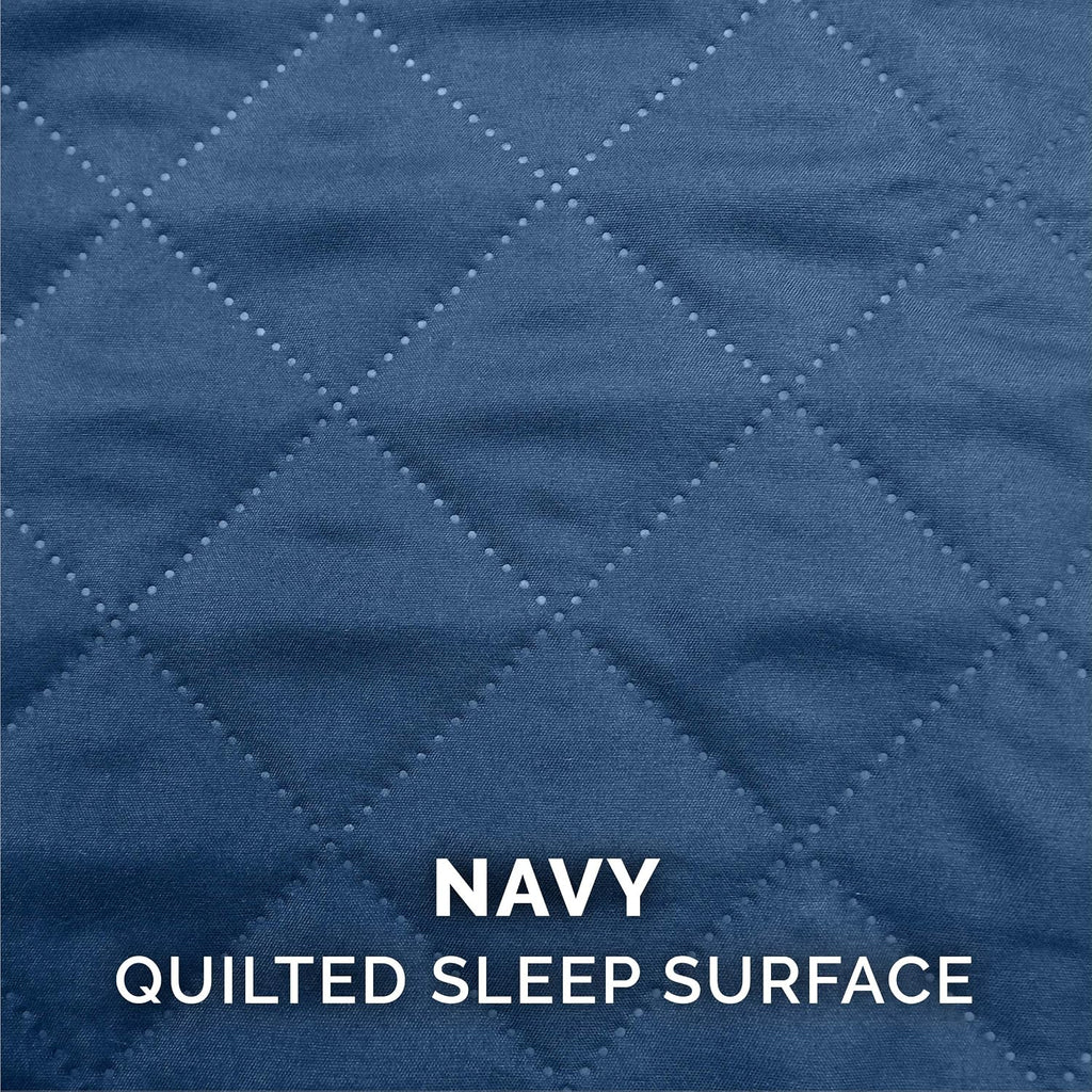 Furhaven Orthopedic Dog Bed for Medium/Small Dogs w/ Removable Bolsters & Washable Cover, For Dogs Up to 35 lbs - Quilted Sofa - Navy (Blue), Medium