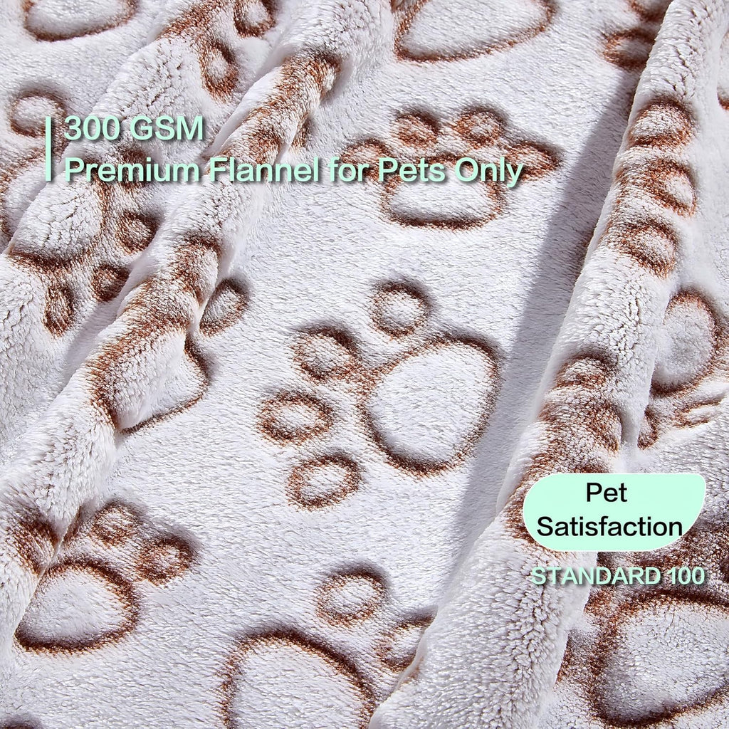 Stuffed Brown Soft Dog Blanket for French Bulldog Gifts, 32x40 inches, Premium Brown Flannel Fleece Blanket, Newborn Puppy Kitten Boy Essentials