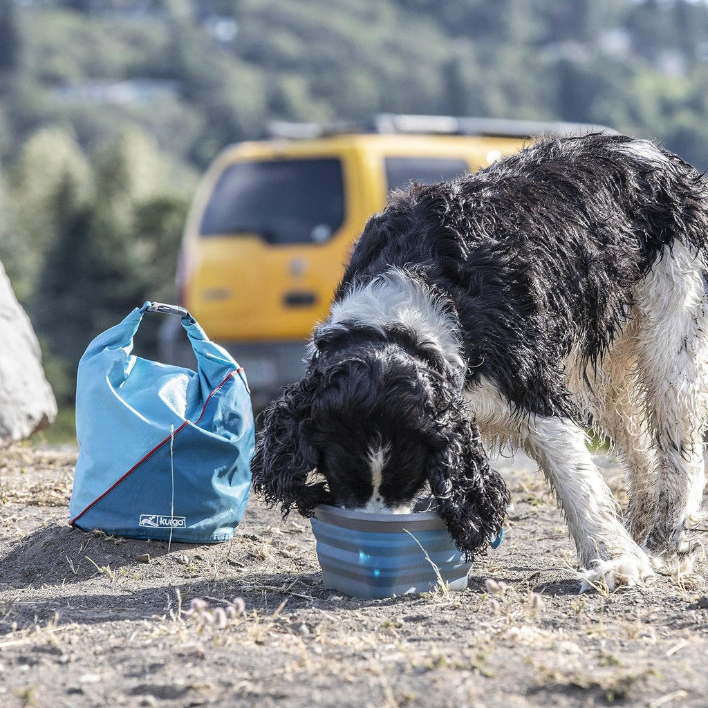 Kurgo Kibble Carrier Portable Dog Food Travel Container, Navy Blue
